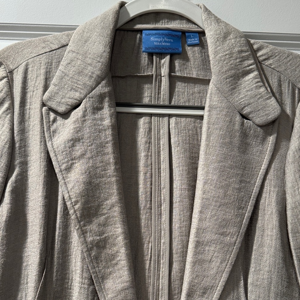 Simply Vera Vera Wang Light Grey Blazer - Picture 2 of 4